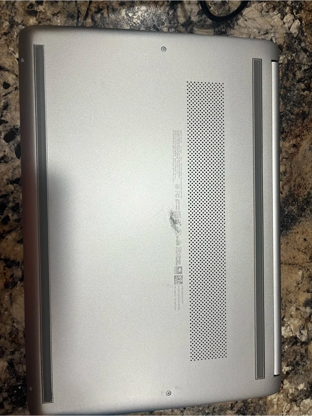 HP Silver Laptop with Charger and HP Accessories